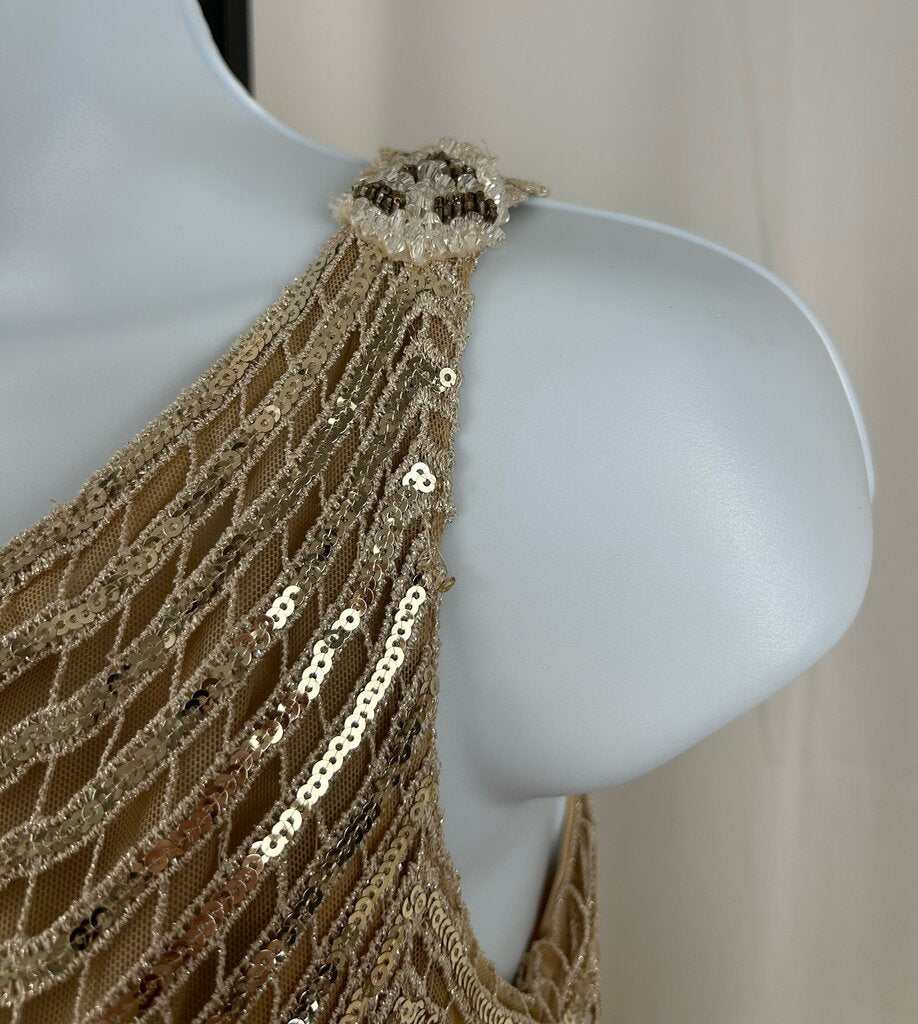 Tadashi Shoji open weave sequin tank dress (size 2)