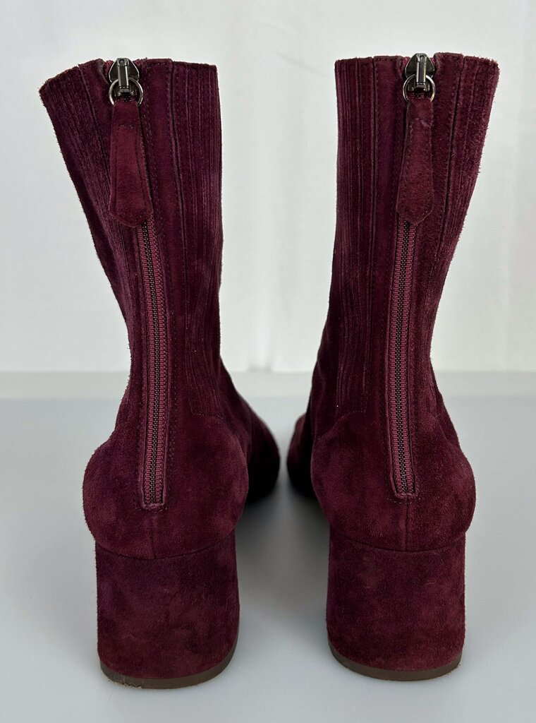 Aquazzura "St. Honore" suede ankle boot (size 9.5)