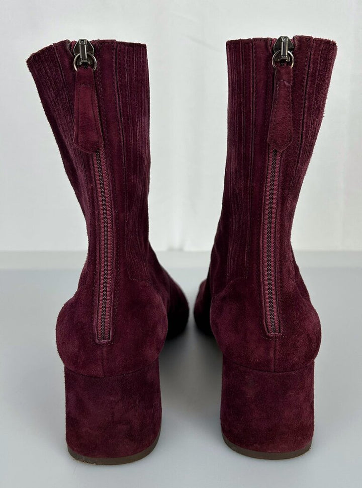 Aquazzura "St. Honore" suede ankle boot (size 9.5)