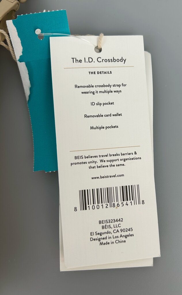 Beis NWT ID crossbody