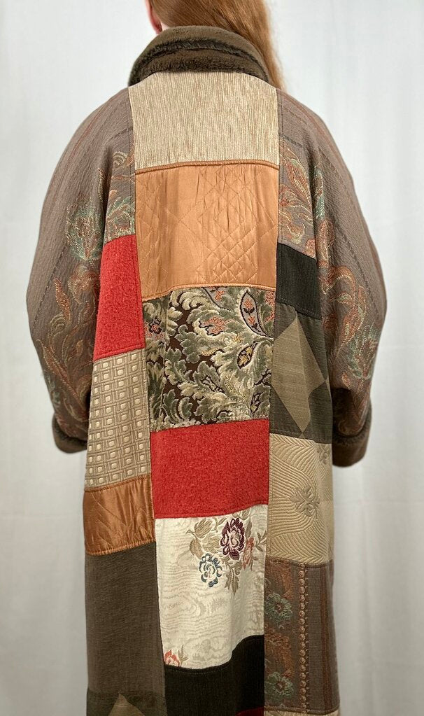 Etoffe Creations patchwork long jacket (M)