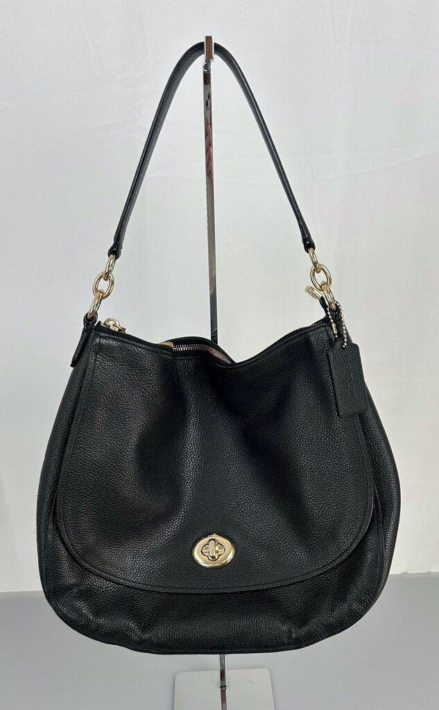 Coach leather turnlock satchel