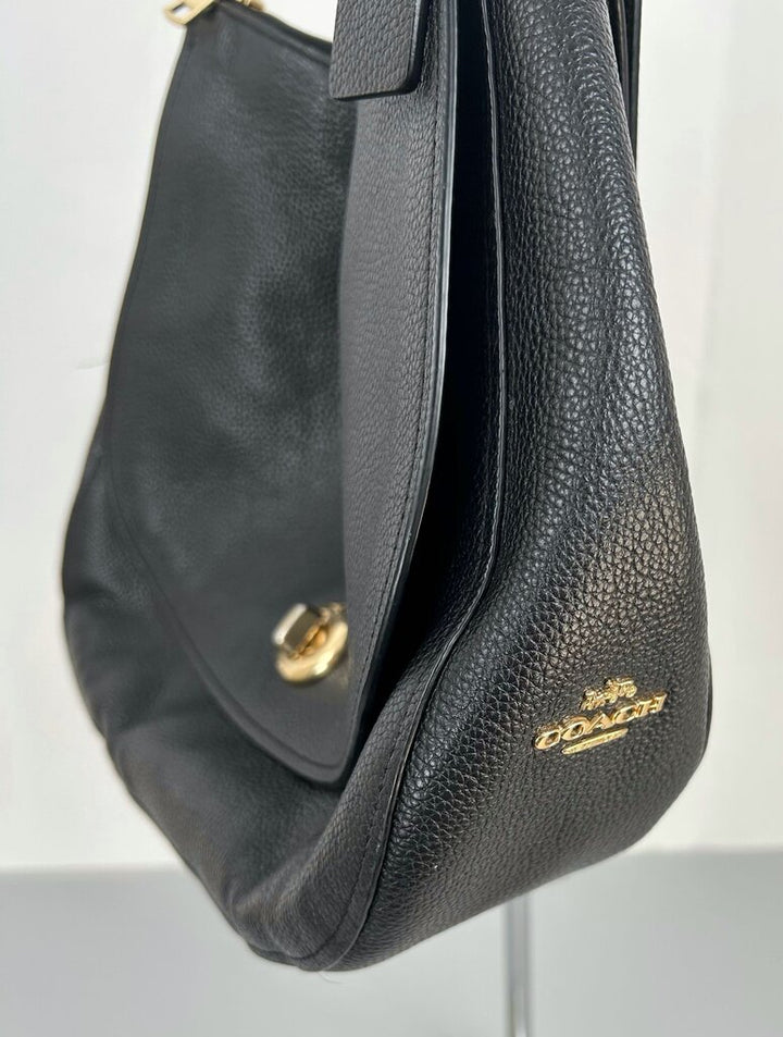 Coach leather turnlock satchel