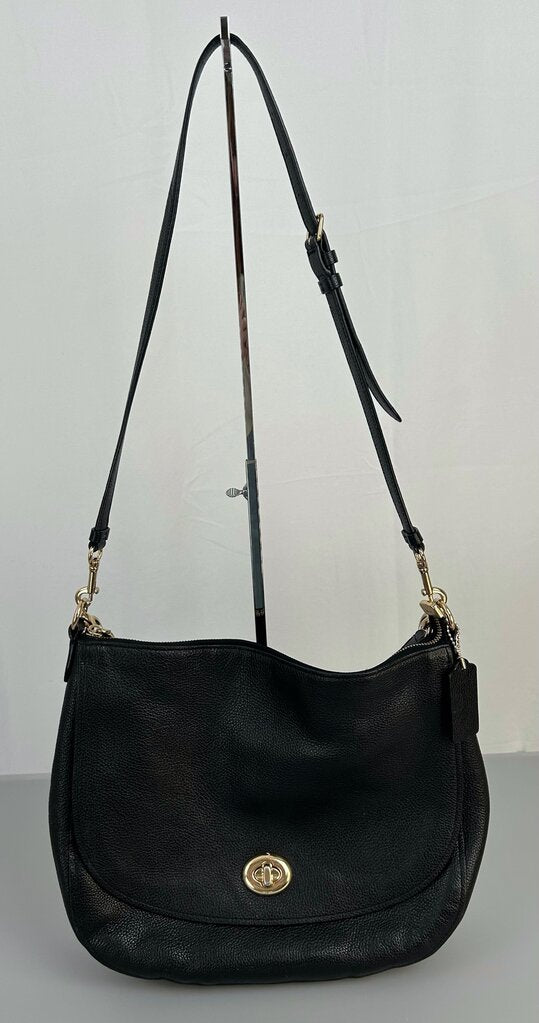 Coach leather turnlock satchel