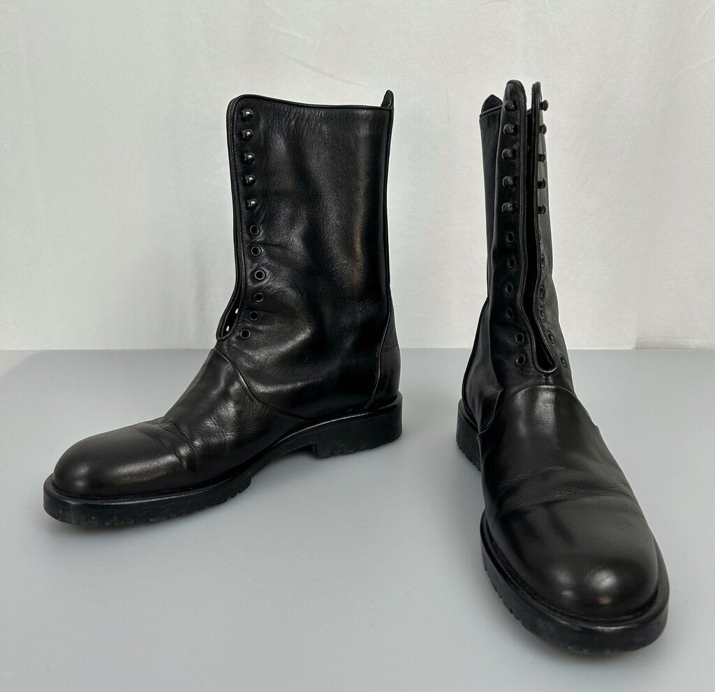 Max Mara tall leather combat boot (size 6.5)