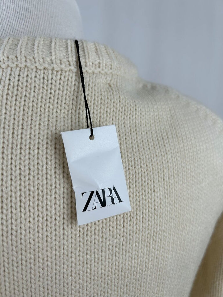 Zara NWT knit crystal button cardigan (XL)