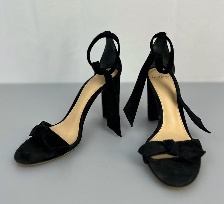 Alexandre Birman suede ankle tie block heel (size 6)
