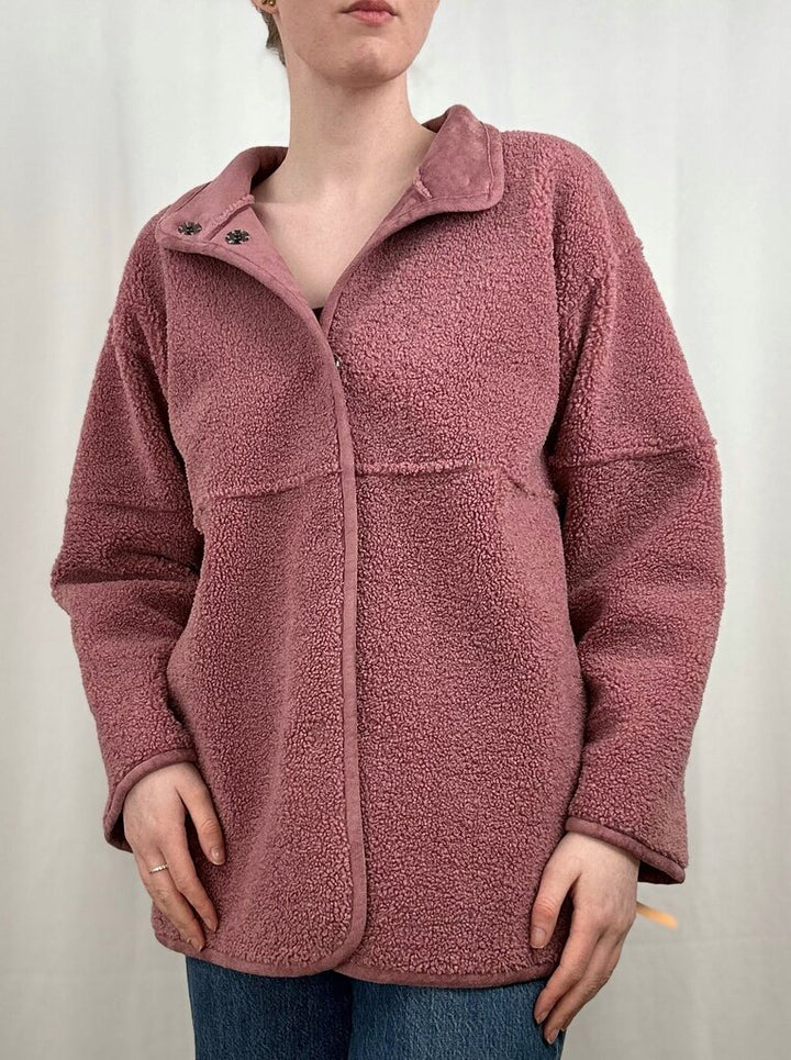 Sooley fuzzy snap-up jacket (M/L)