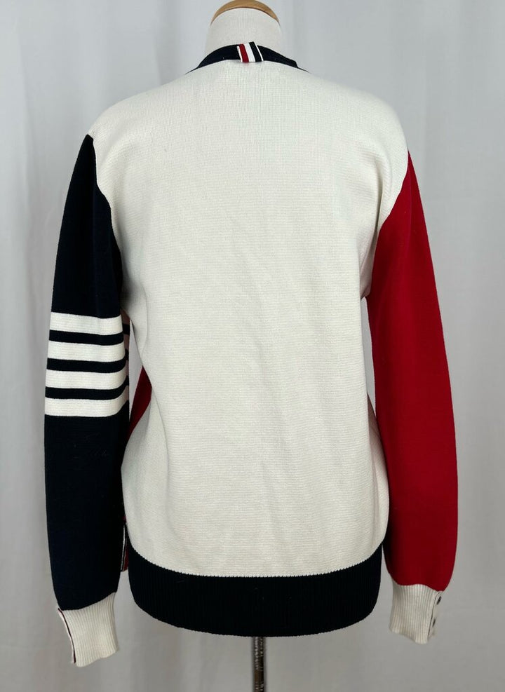 Thom Browne colourblock button-up cardigan (S/M)