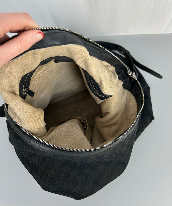 Gucci web horsebit handle hobo bag