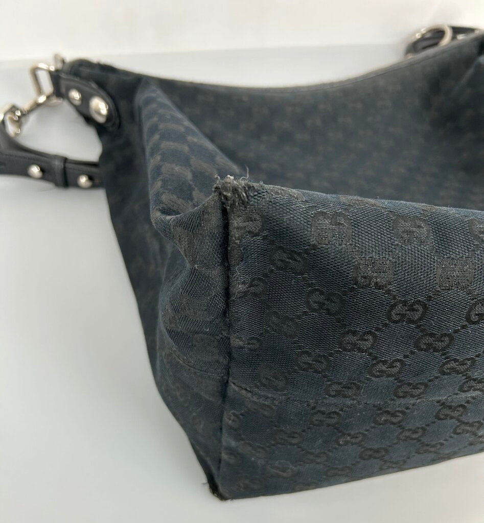 Gucci web horsebit handle hobo bag