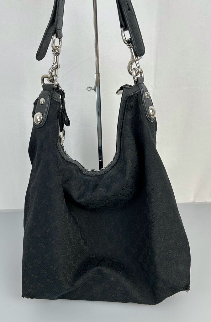 Gucci web horsebit handle hobo bag