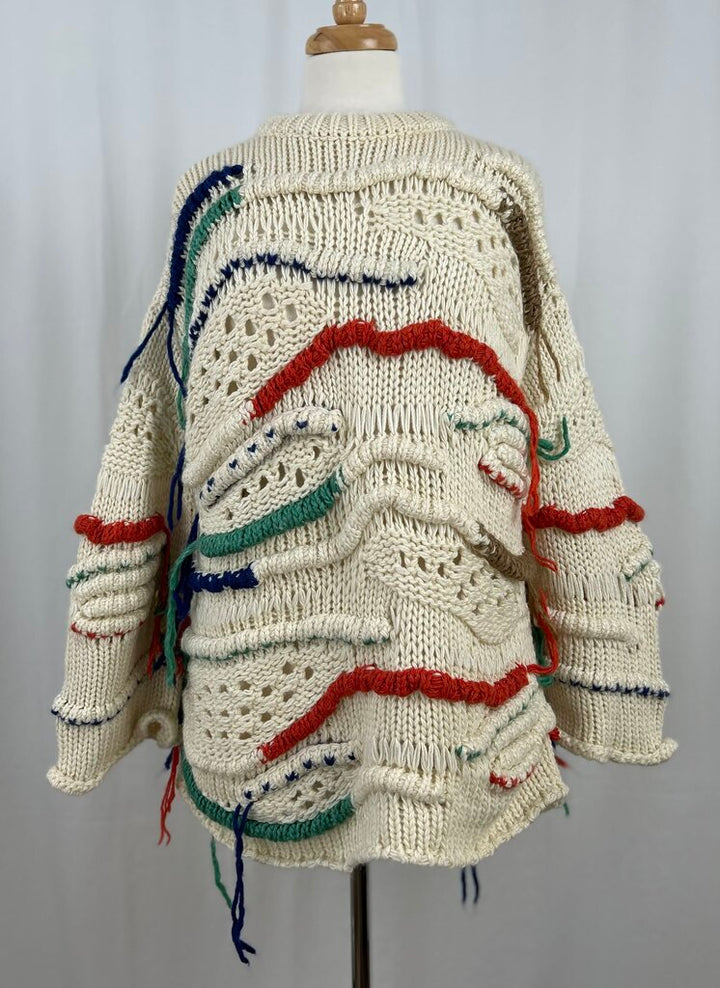 Zara oversized stringy chunky knit sweater (XS/S)