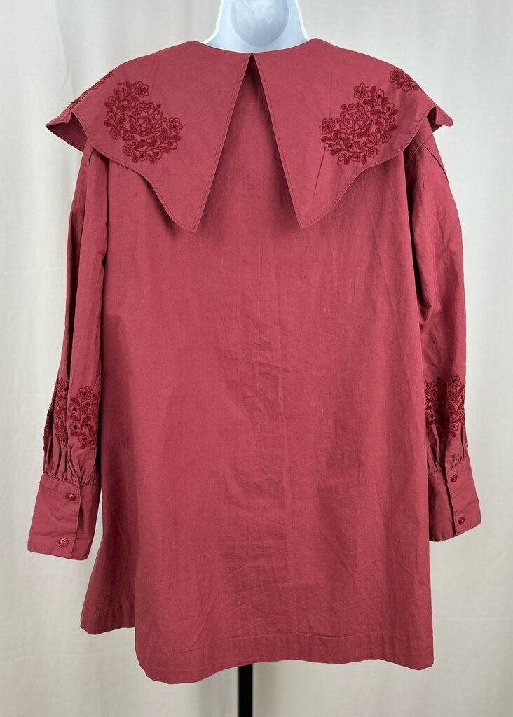 Damson Madder (Anthropologie) wide lace collar mini dress (XS)