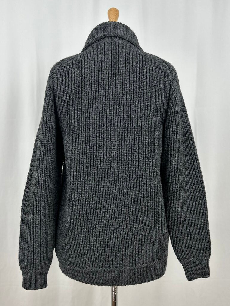 Aran Sweater Market men's knit cardigan (L)