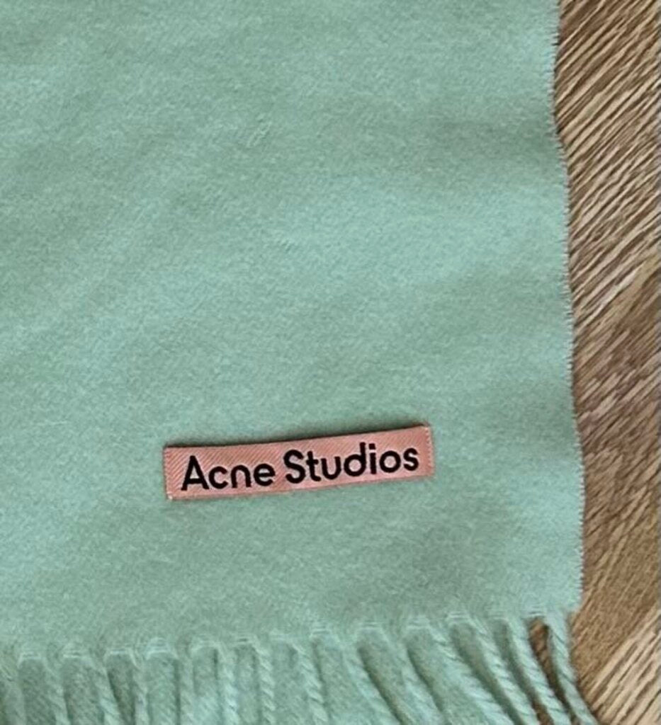 Acne Studios 100% wool fringe scarf