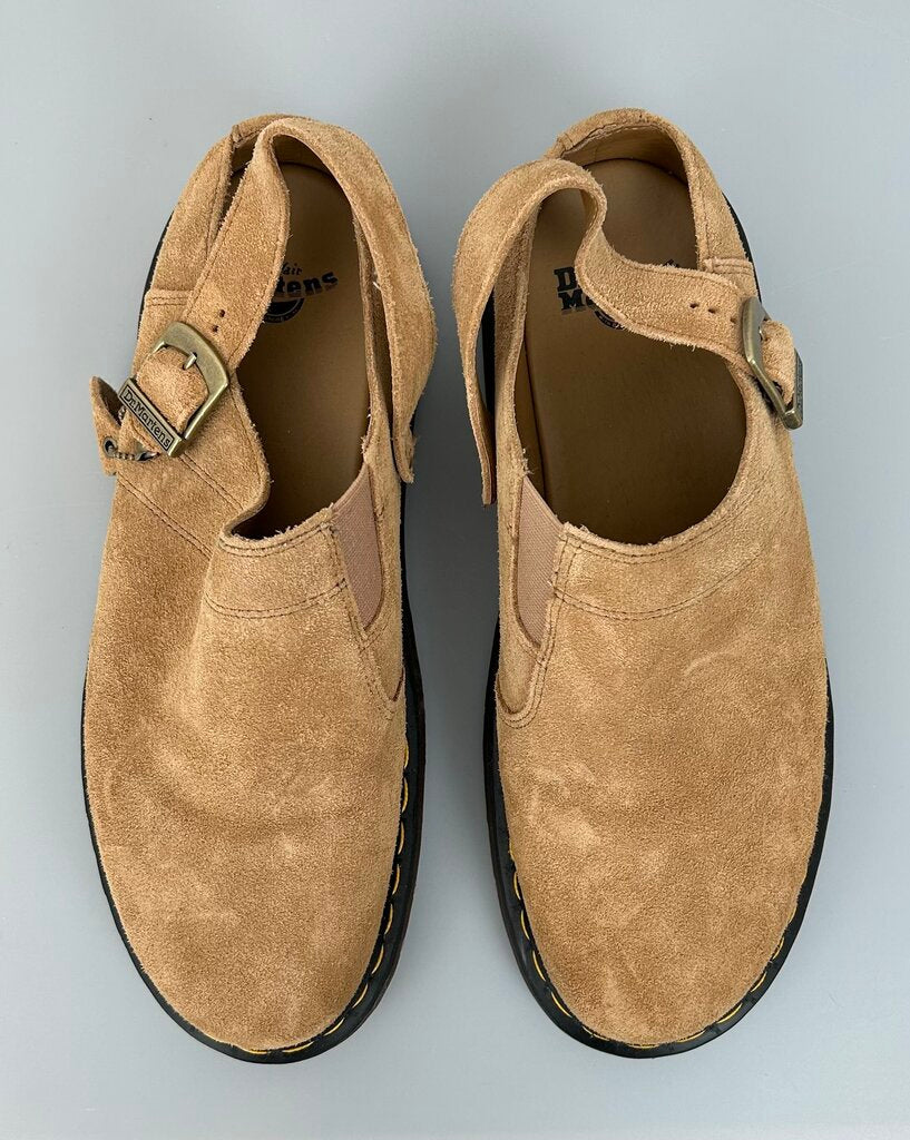 Dr. Martens Zebzag suede slingback mules (size 12)