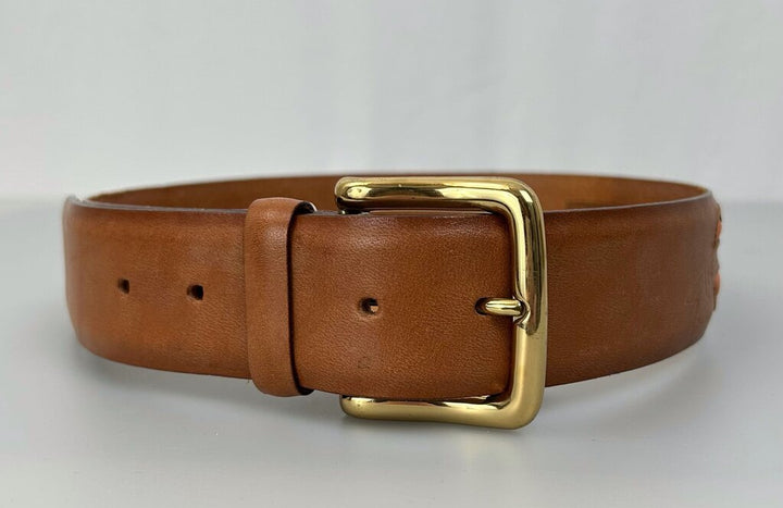 Fendissime 3-heart leather belt (XS)