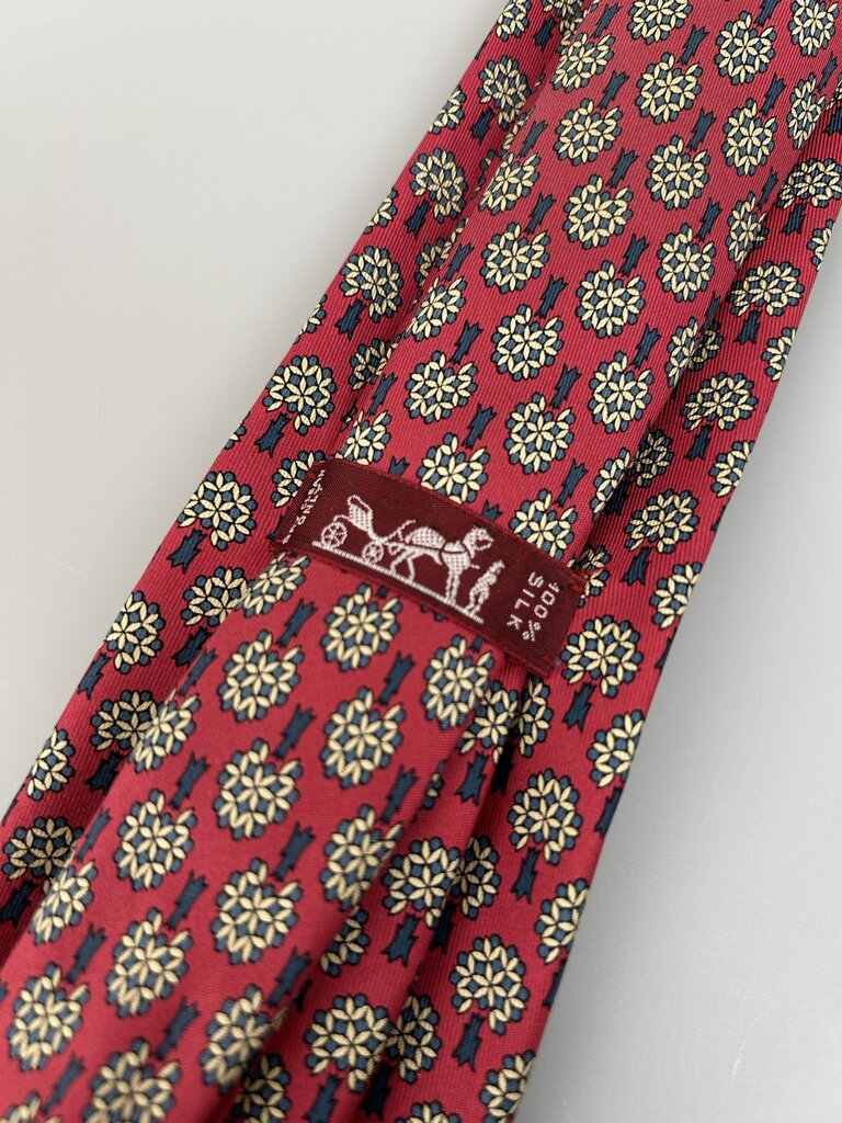 Hermes tree print tie