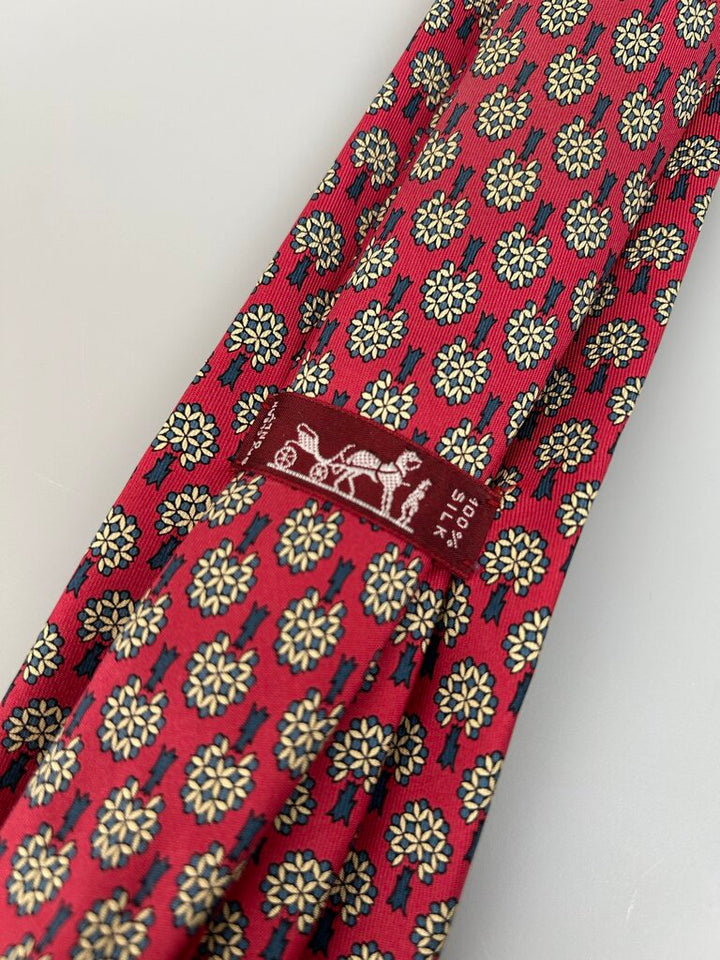 Hermes tree print tie