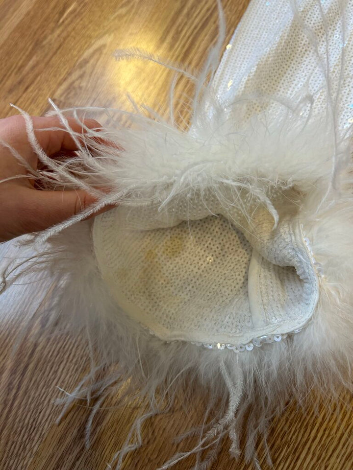 Hutch feather cuff sequin a-line dress (XL)