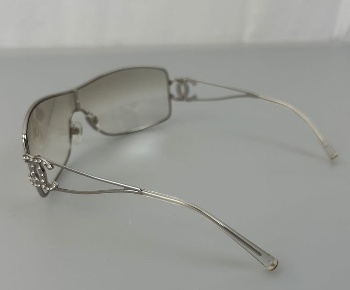 Chanel swarovski crystal shield sunglasses
