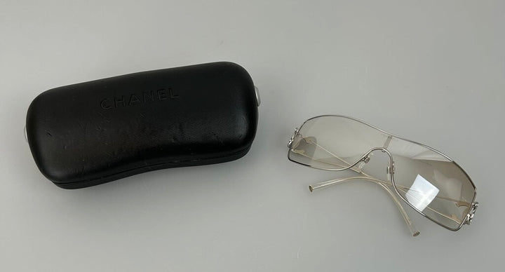 Chanel swarovski crystal shield sunglasses