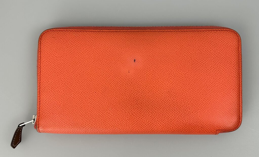 Hermes "Silk'in" zip around leather wallet