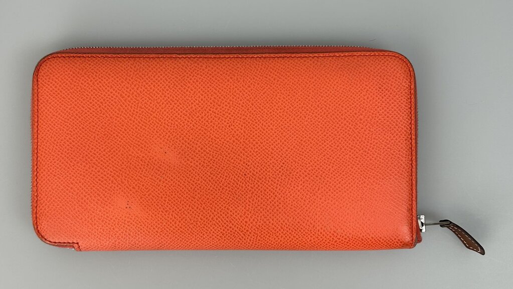 Hermes "Silk'in" zip around leather wallet