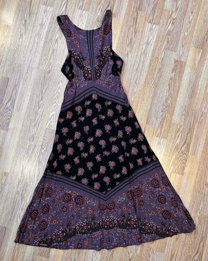 Free People floral cutout midi dress (size 0)