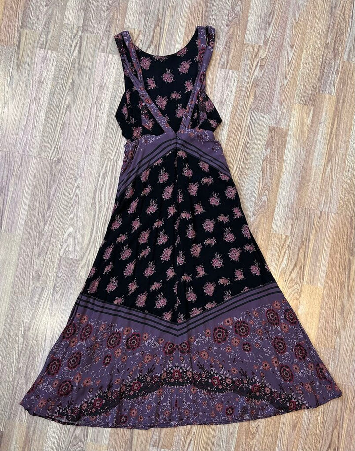 Free People floral cutout midi dress (size 0)