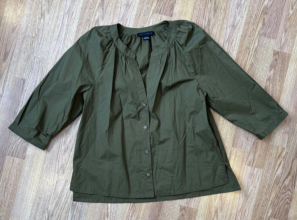 Sanctuary (Anthro) peasant button down (L)