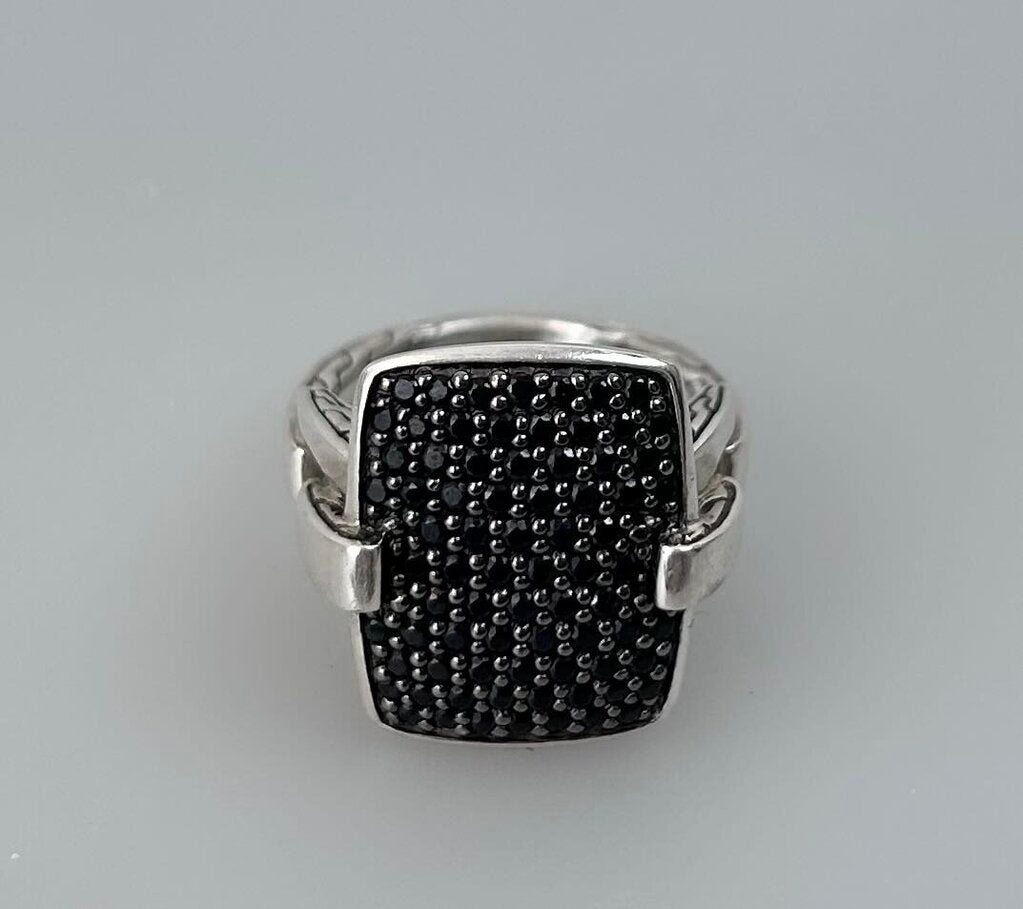 John Hardy black sapphire lava cocktail ring (size 7.5)
