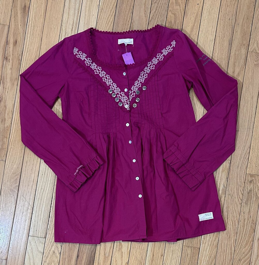 Odd Molly boxy wide sleeve peasant blouse (M)