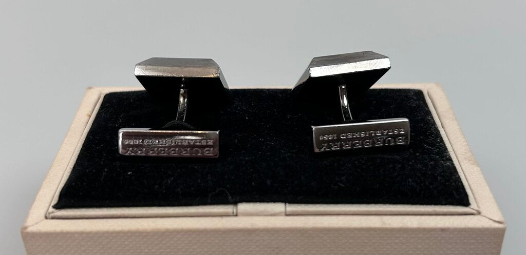 Burberry dark nova check cufflink