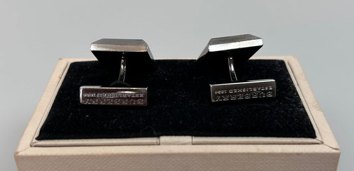 Burberry dark nova check cufflink
