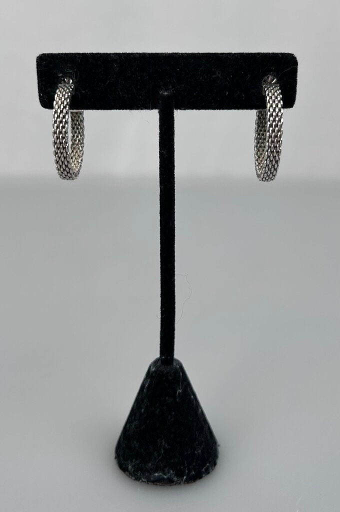 Tiffany Somerset chain mesh hoop earrings