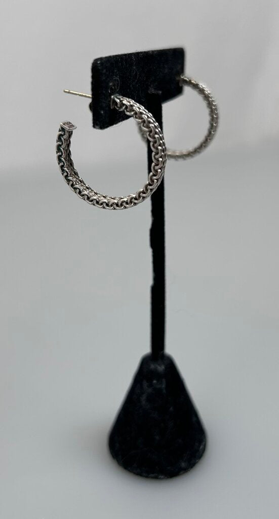 Tiffany Somerset chain mesh hoop earrings
