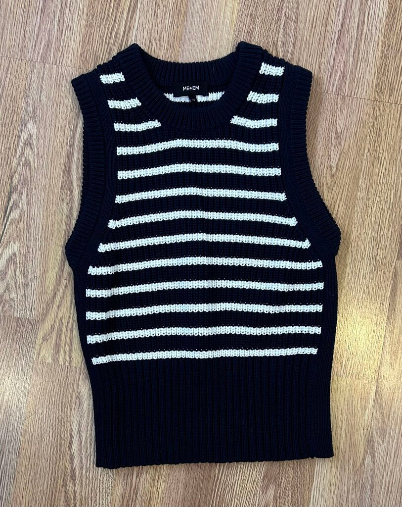 Me+Em striped pullover vest (XS)