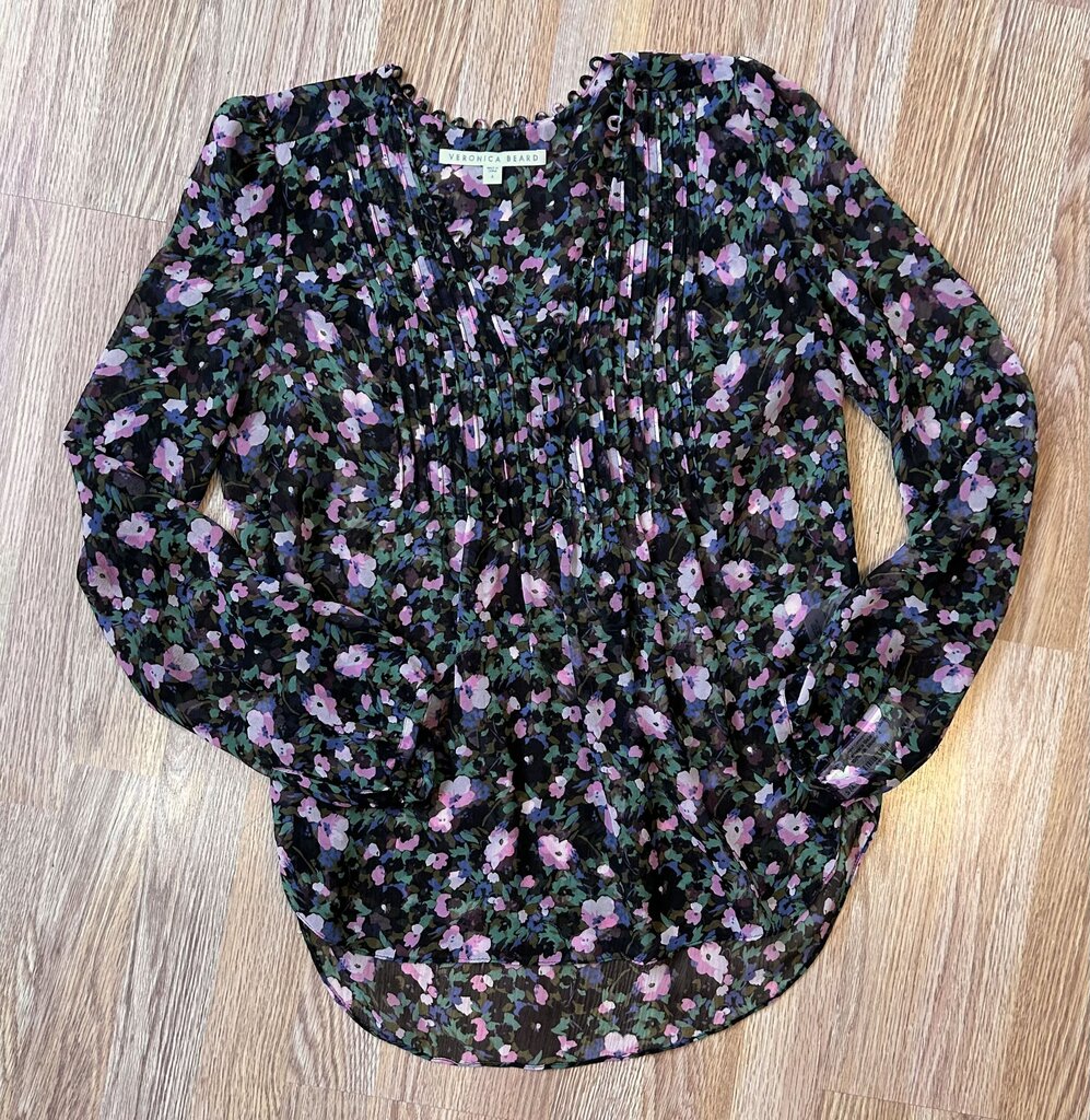 Veronica Beard sheer floral blouse (size 4)