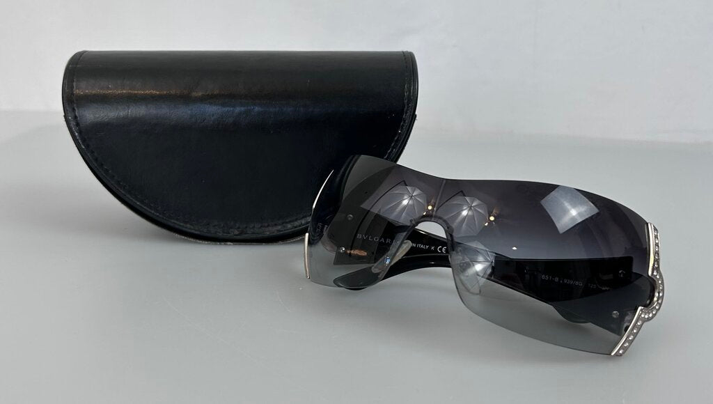 Bvlgari 651-B shield rimless sunglasses