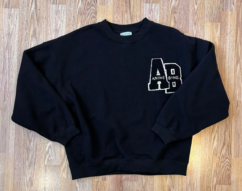 Anine Bing "Miles" oversized letterman sweatshirt (L)