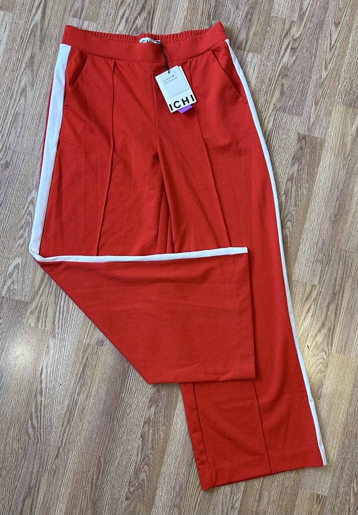 ichi NWT side stripe wide leg track pant (M)