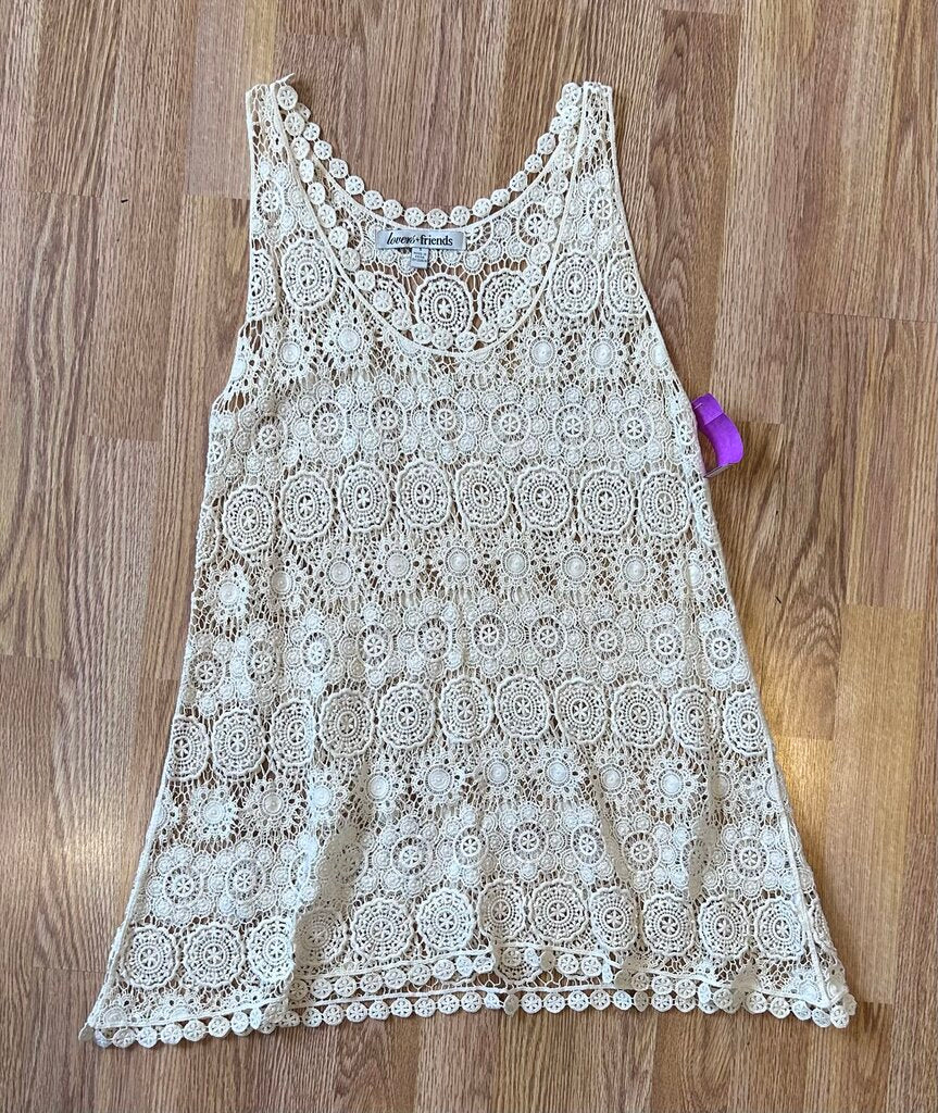 Lovers & Friends a-line sheer crochet tank (S)