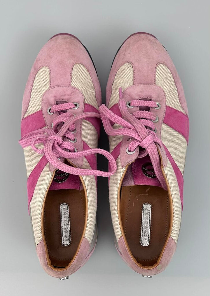 Longchamp suede wedge gazelle-style sneaker (size 9.5)