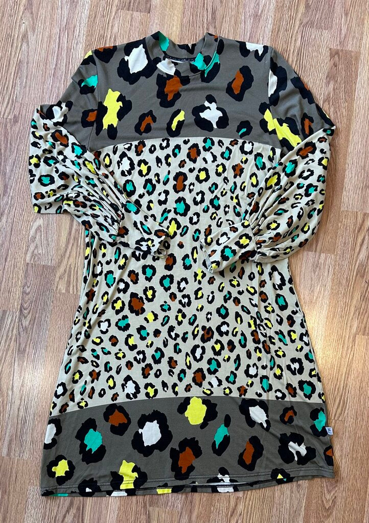 Melanie Jacqueline cheetah print a-line dress