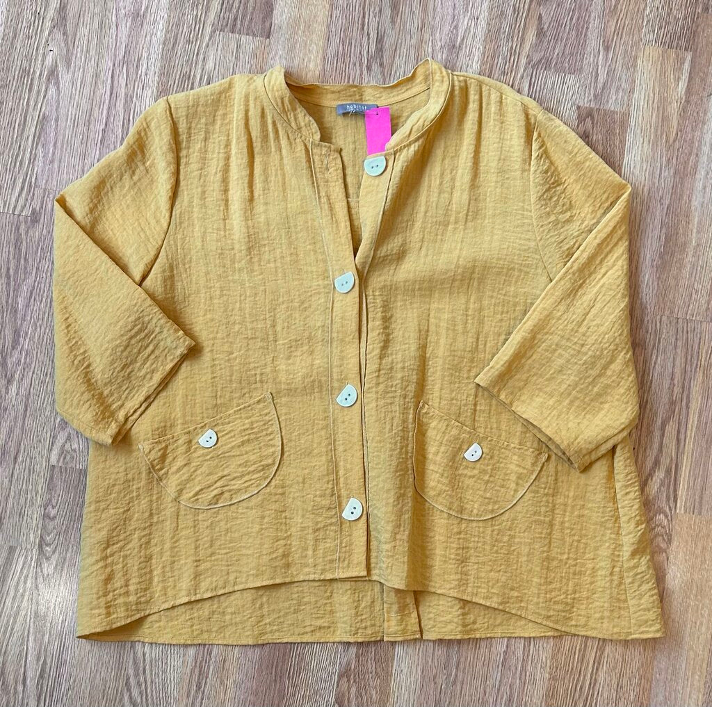 Habitat boxy linen button-up (XL)
