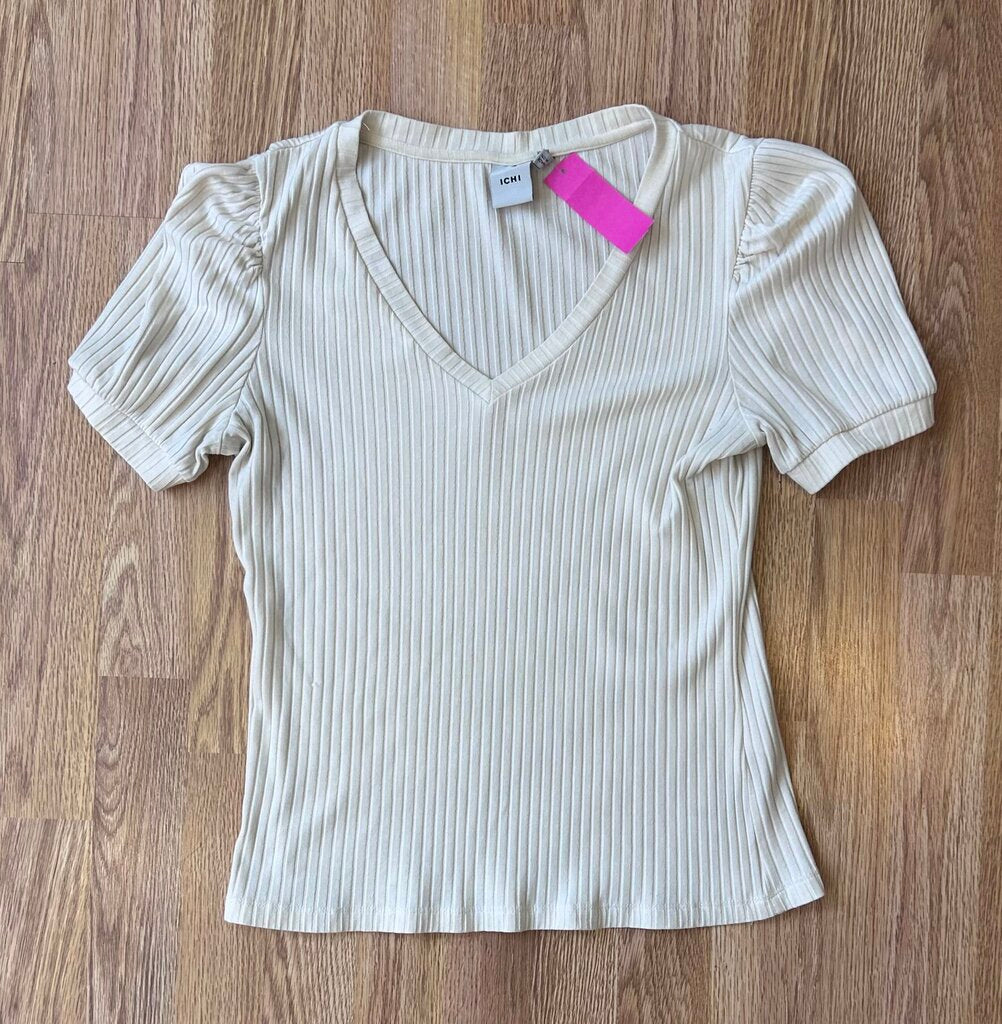 ichi ribbed v-neck tee (XS)