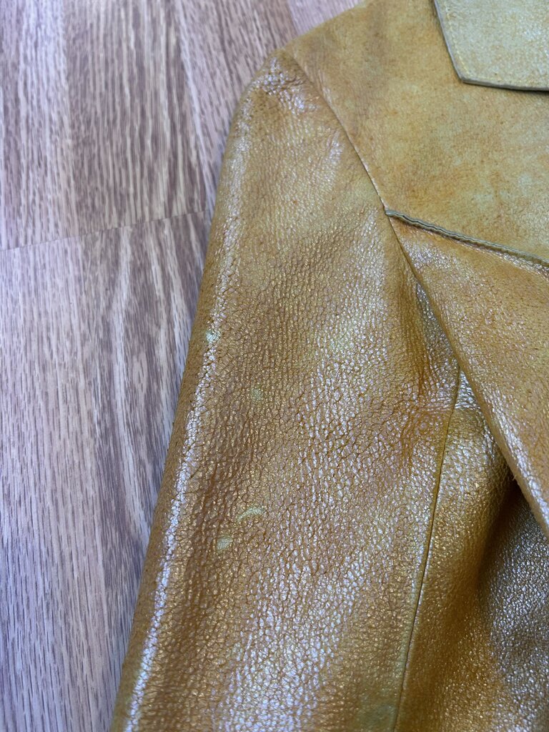 Neto panelled leather cropped jacket (size 6)