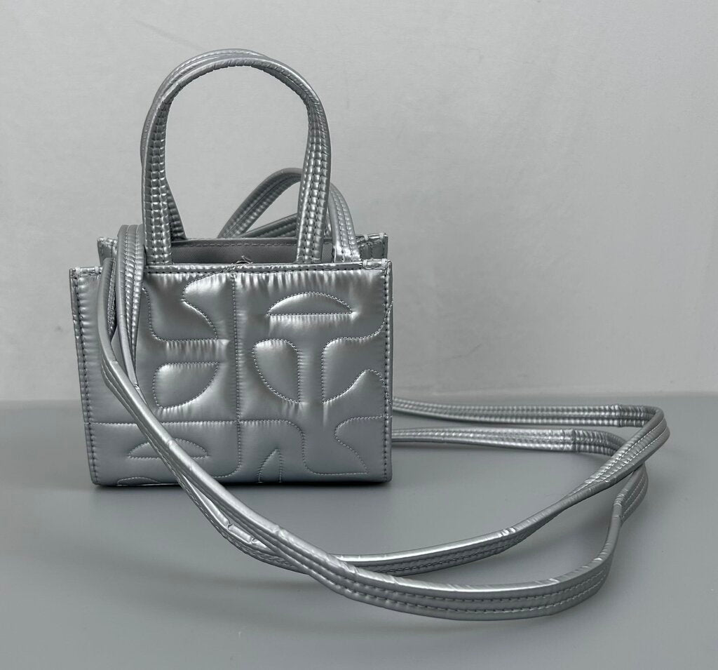 Telfar x Moose Knuckles metallic small shopper